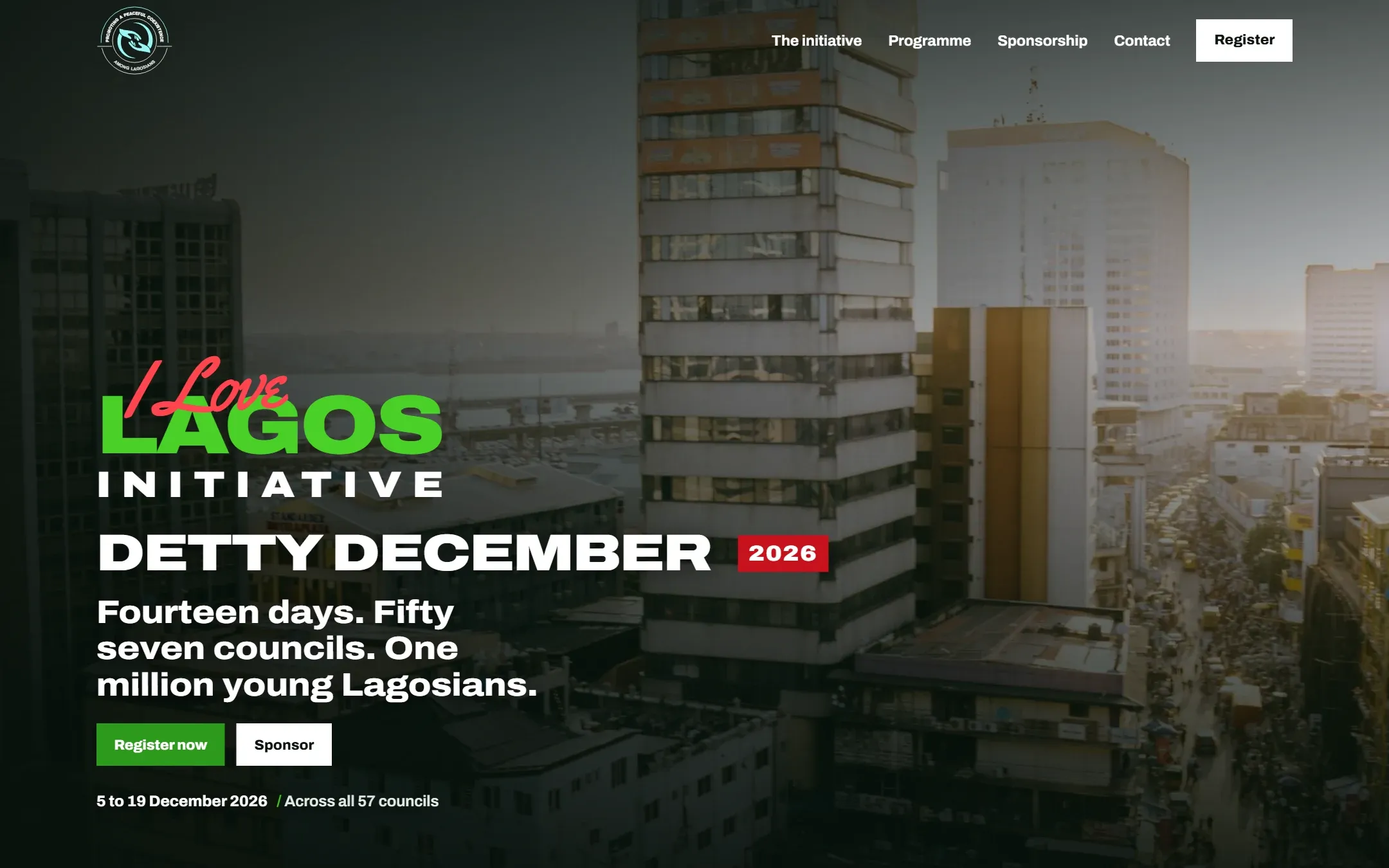 I Love Lagos Initiative homepage